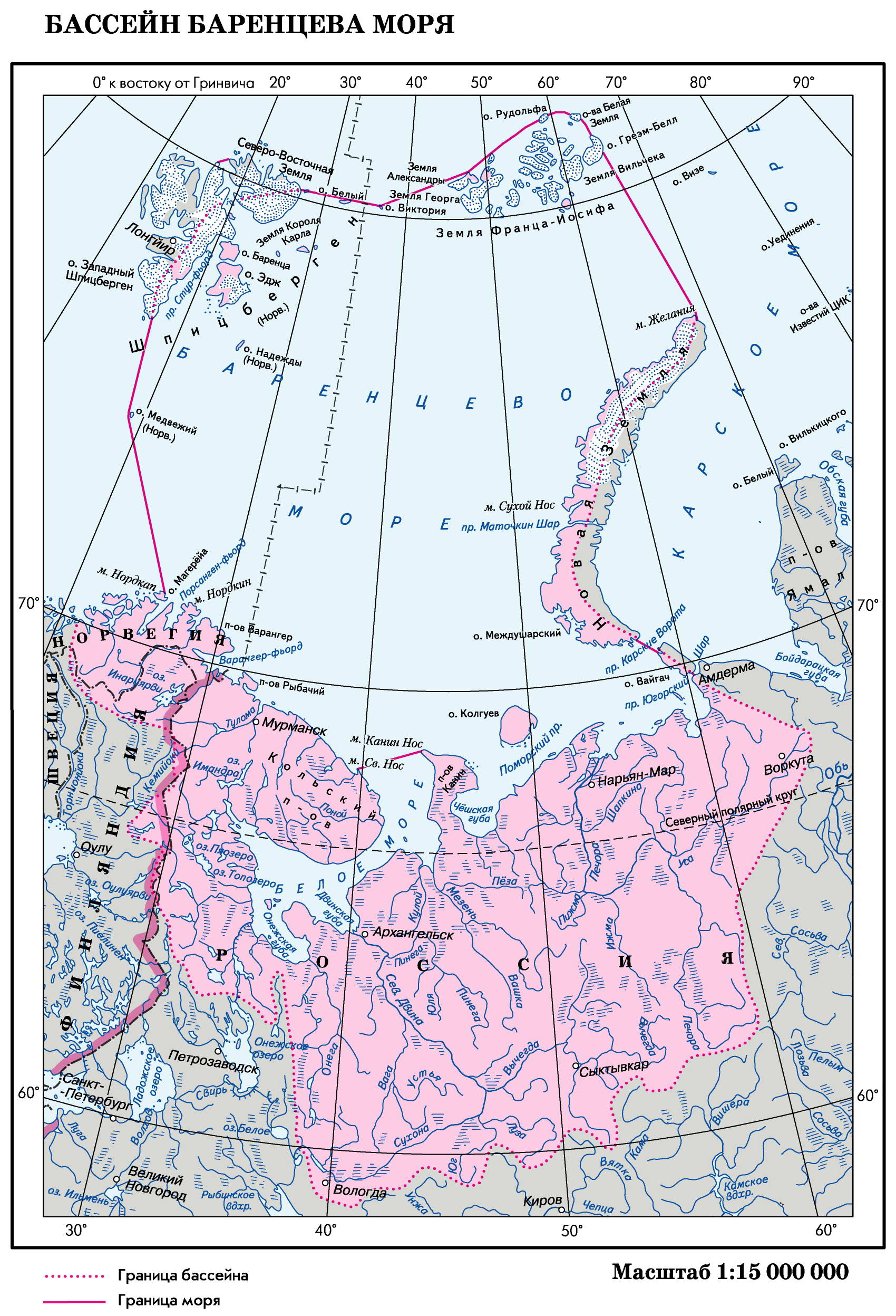 Map of the Barents Sea basin